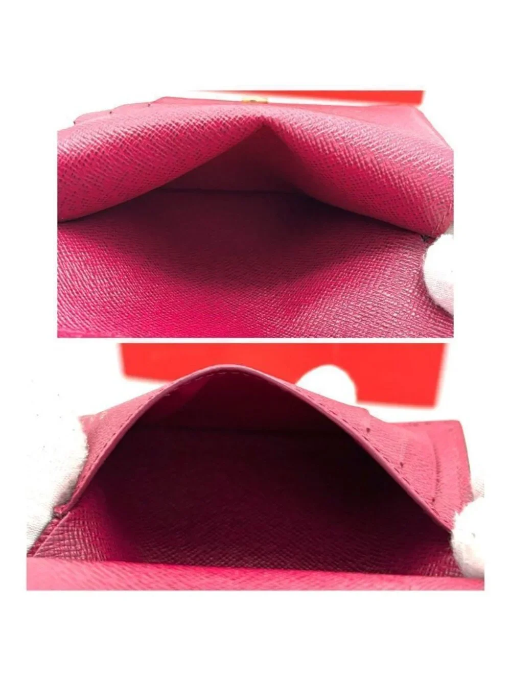 Louis Vuitton Portefeuille Lou Fuchsia Monogram Brown Red Wallet